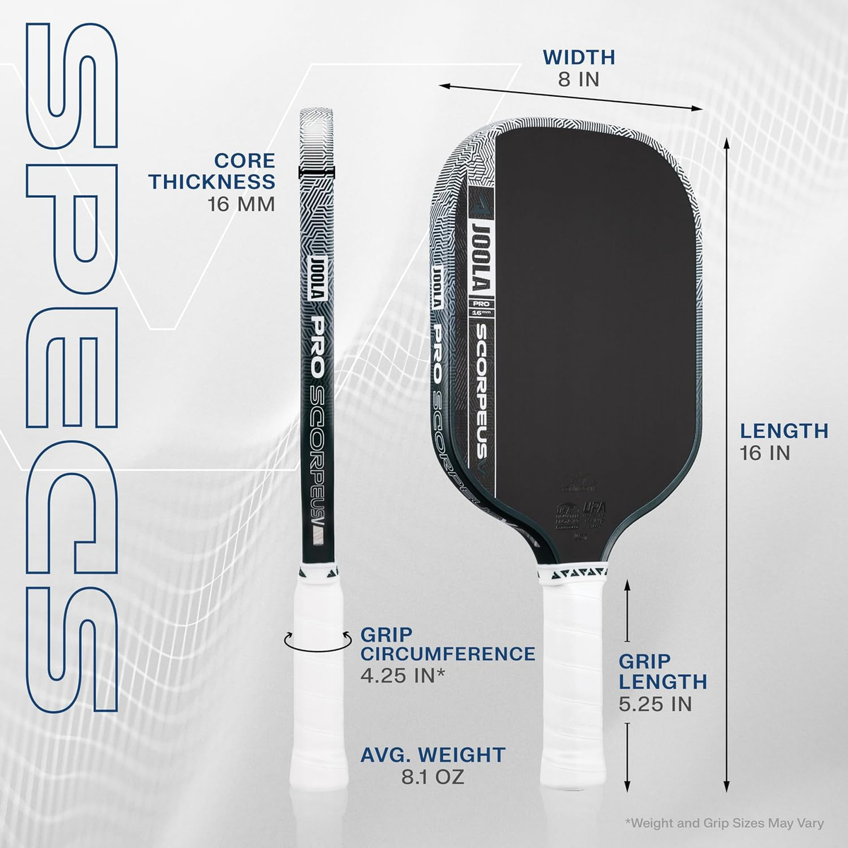 JOOLA Pro V Scorpeus 16mm Paddle