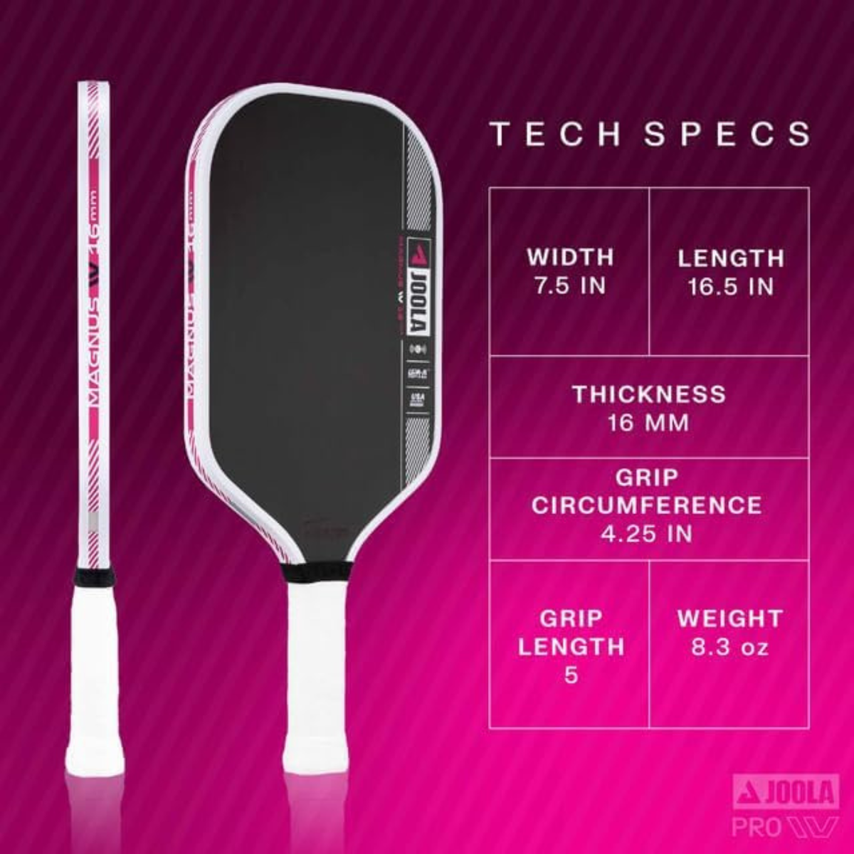 JOOLA Pro IV Magnus Paddle 16mm