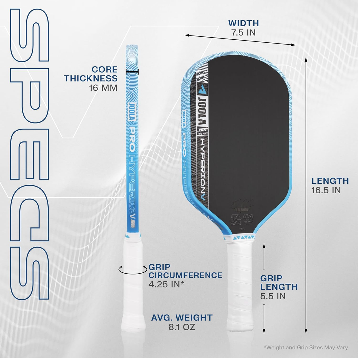 JOOLA Pro V Hyperion 16mm Paddle