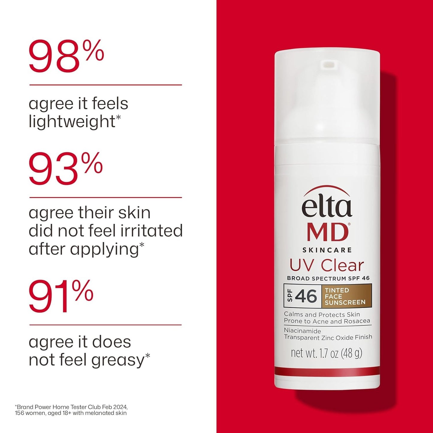 EltaMD UV Clear Tinted SPF 46 Face Sunscreen 1.7 oz (2 Pack)