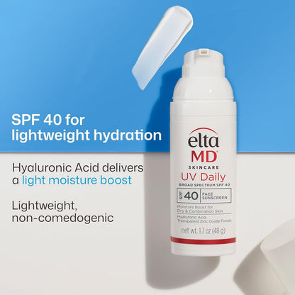 EltaMD UV Daily SPF 40 Face Moisturizer Sunscreen 1.7 oz (2 Pack)