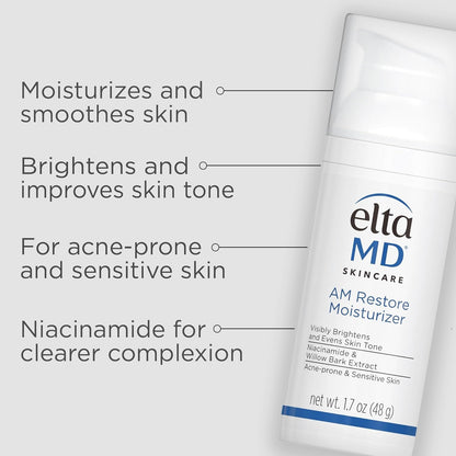 EltaMD AM Restore Face Moisturizer 1.7 oz with Niacinamide