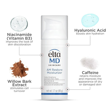 EltaMD AM Restore Face Moisturizer 1.7 oz with Niacinamide