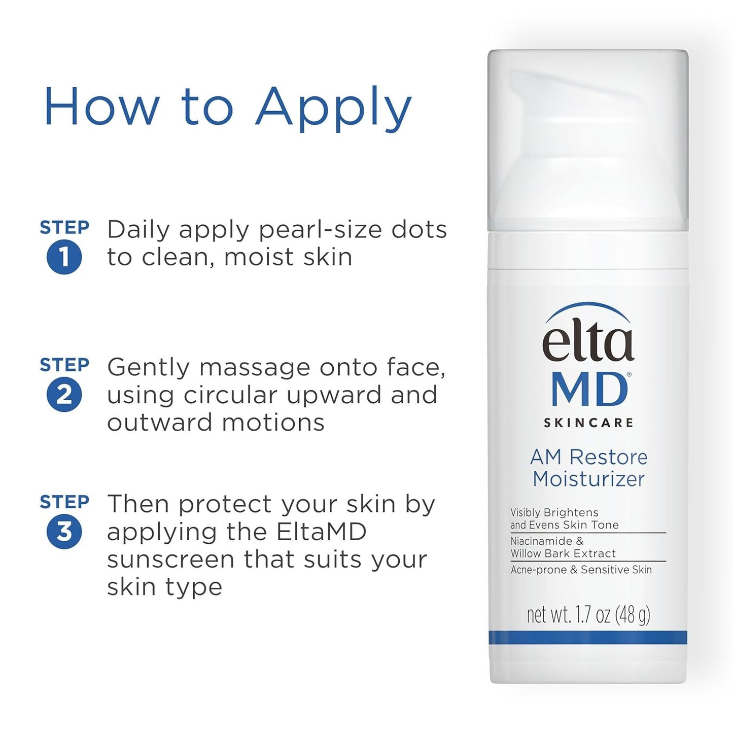 EltaMD AM Restore Face Moisturizer 1.7 oz with Niacinamide