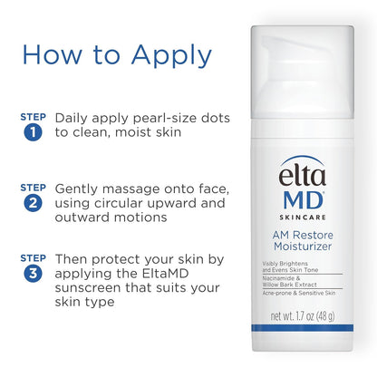 EltaMD AM Restore Face Moisturizer 1.7 oz with Niacinamide