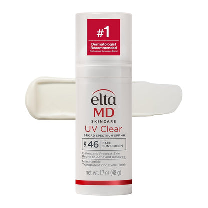 EltaMD UV Clear SPF 46 Face Sunscreen Oil-Free 1.7 oz (2 Pack)