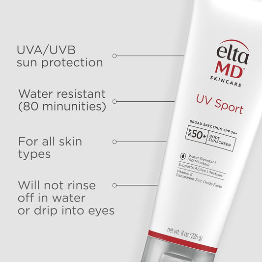 EltaMD UV Sport SPF 50 Face & Body Sunscreen 8 oz