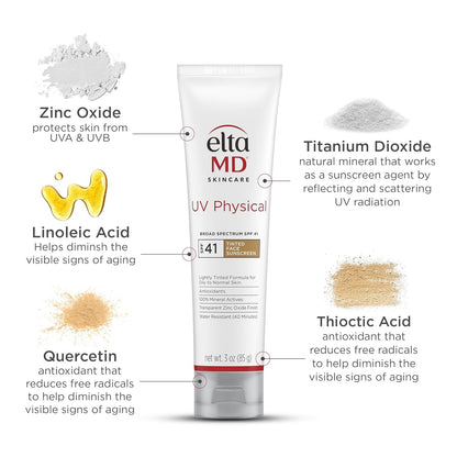 EltaMD UV Physical Tinted SPF 41 Face Sunscreen 3 oz
