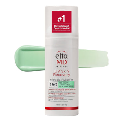 EltaMD UV Skin Recovery SPF 50 Green Tint Mineral Face Sunscreen 1.7 oz