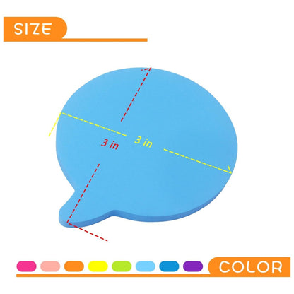 SIMONA Bubble Shape Sticky Notes, 8 Colors, 600 Sheets