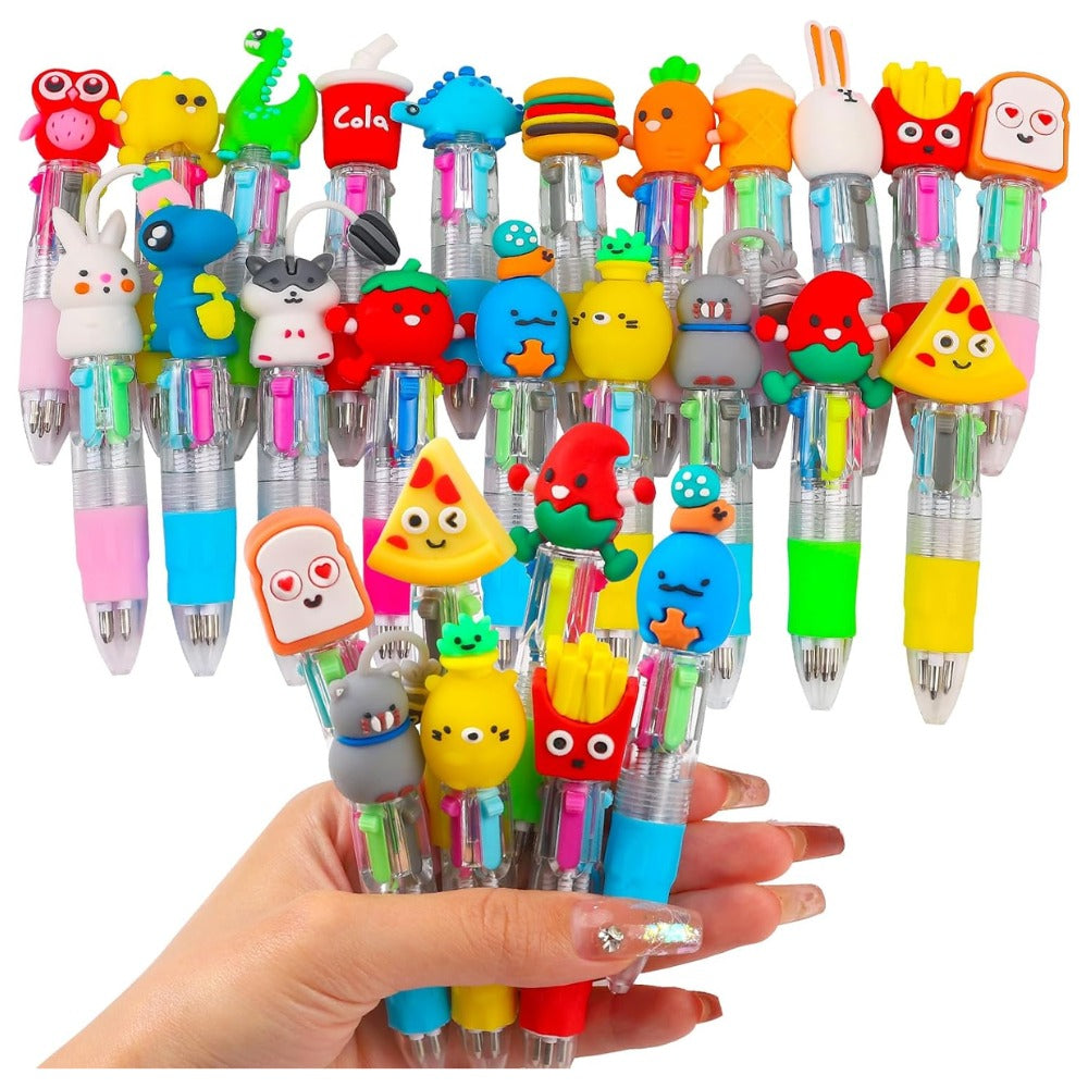 CZWZ 24-Pack Cute 4-in-1 Multicolor Pens for Kids