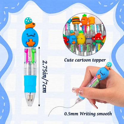 CZWZ 24-Pack Cute 4-in-1 Multicolor Pens for Kids