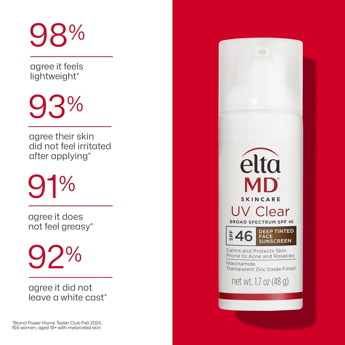 EltaMD UV Clear Deep Tinted SPF 46 Face Sunscreen 1.7 oz